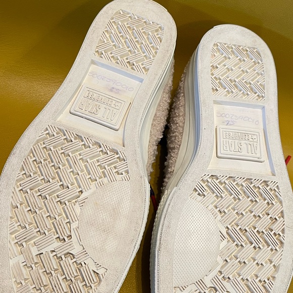 Excellent Condition CONVERSE X RETRO SHERPA STAR PLAYER OX WHITE SWAN/EGRET - Picture 11 of 12